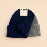 Mini Beanie - Dark Navy & Mid Grey 2-pack