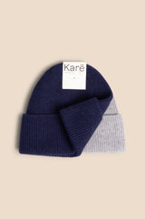 Mini Beanie - Dark Navy & Mid Grey 2-pack