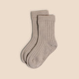 Ribby Socks - Cacao & Warm Walnut 2-pack